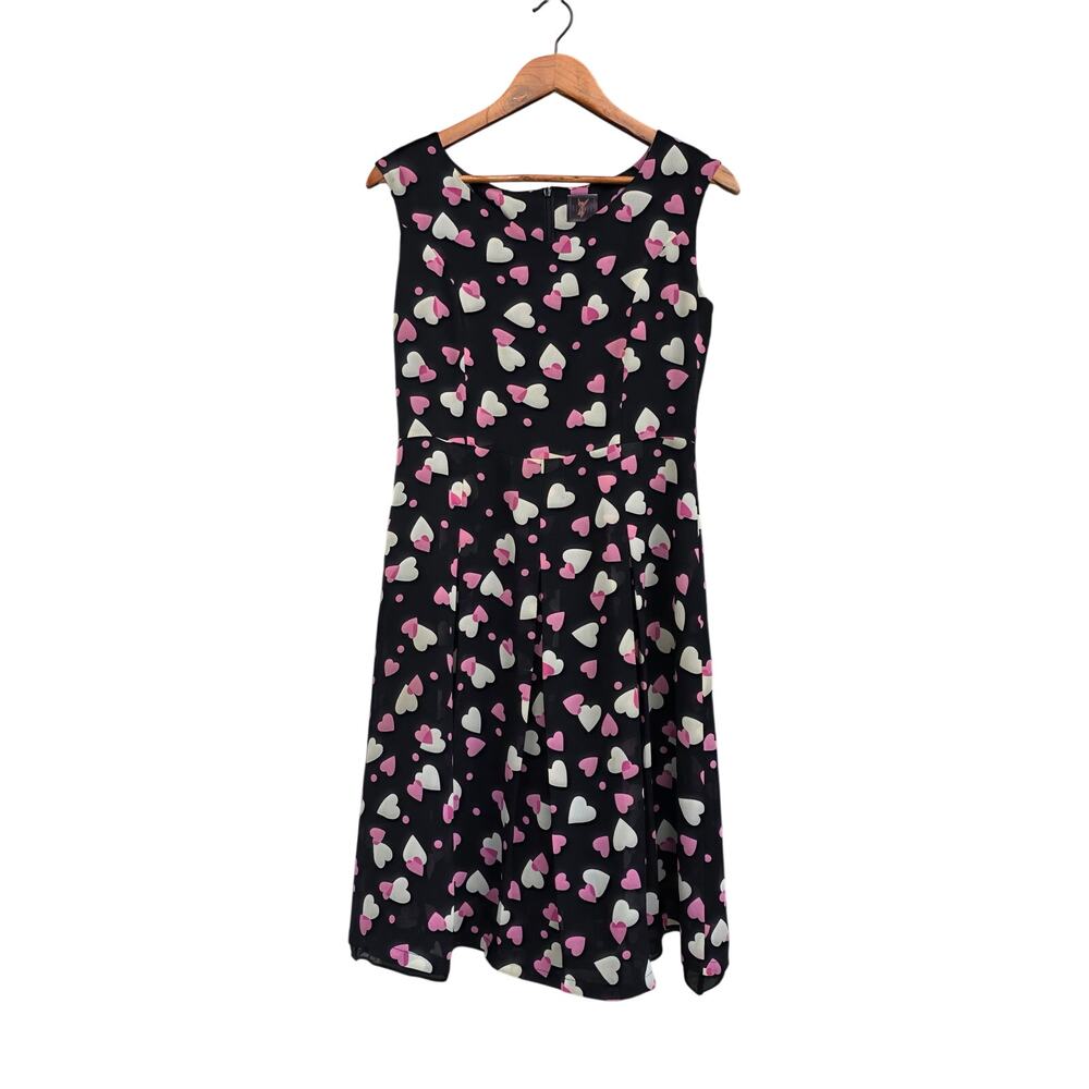 Medusa Heart Print Mini Dress Black Size M